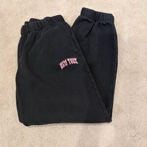 John galt black New York cuffed sweatpants